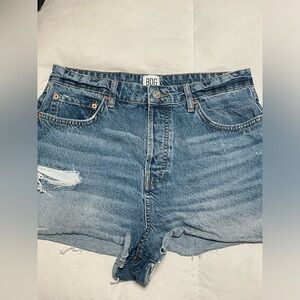 Jean shorts.